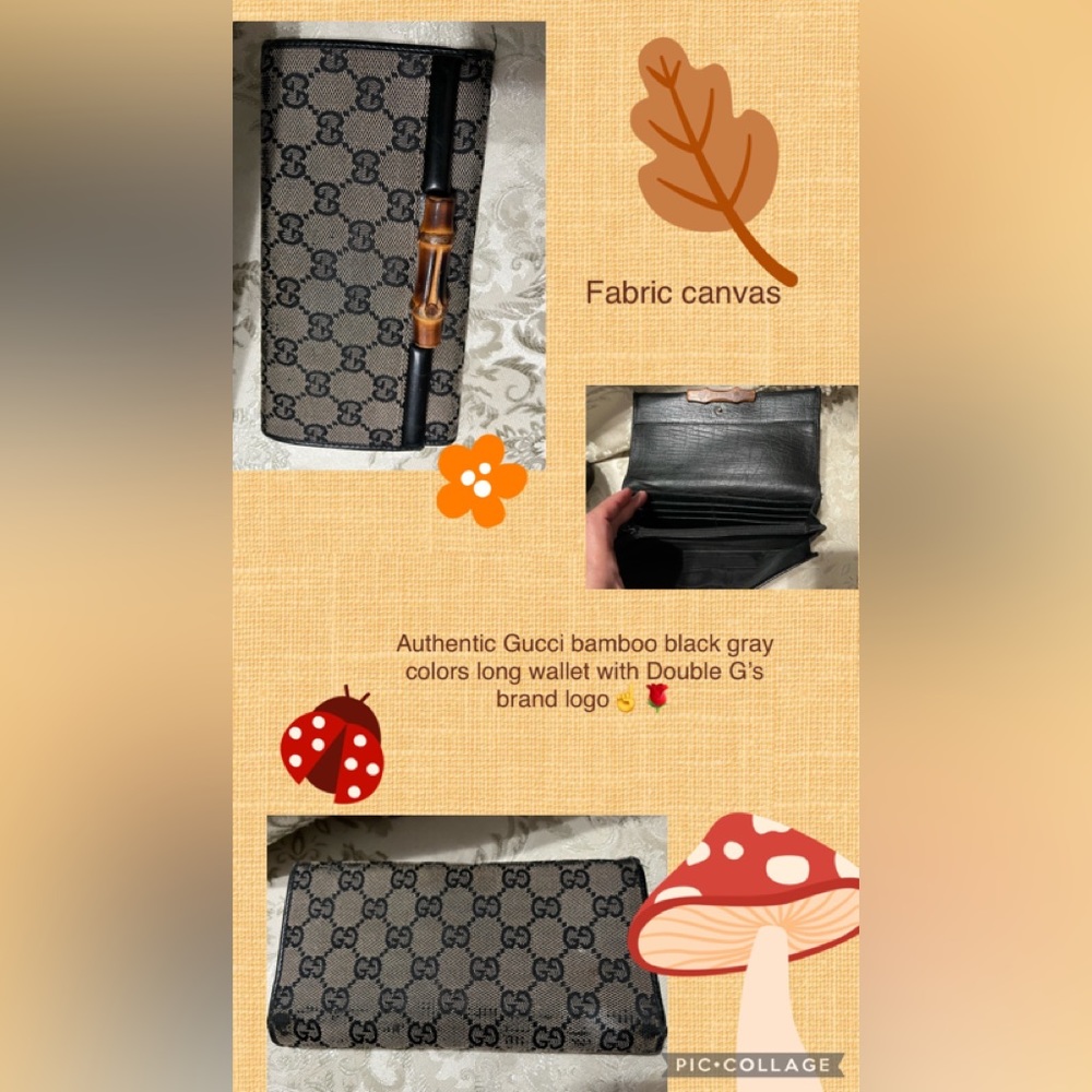 Authentic used Gucci long  wallet with Bamboo design ☝️🌹